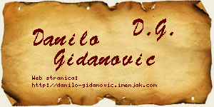 Danilo Gidanović vizit kartica